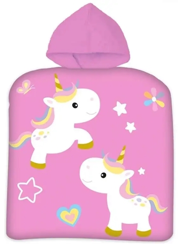 Billede af Badeponcho - Børnehåndklæde - Unicorn - 50x100 cm - 100% Bomuld hos Shopdyner.dk